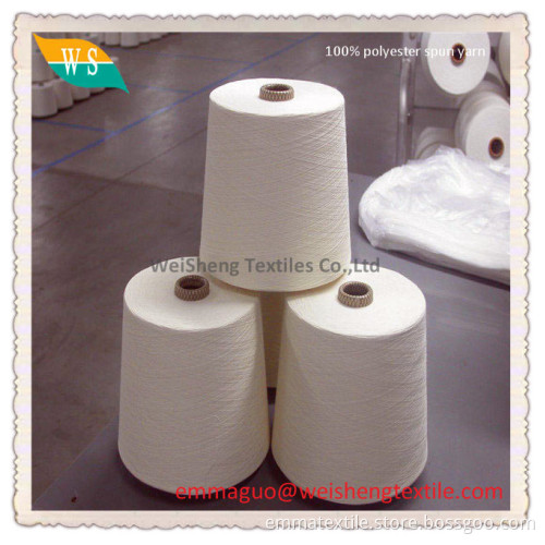 polyester ring spun yarn close virgin